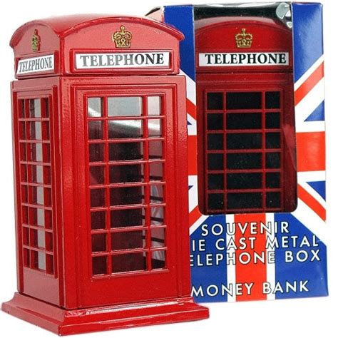 Telephone Box Medium Die Cast Money Box 